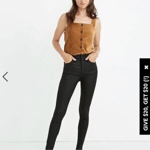 Madewell Black Coated Skinny Jeans